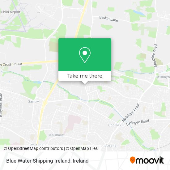 Blue Water Shipping Ireland map