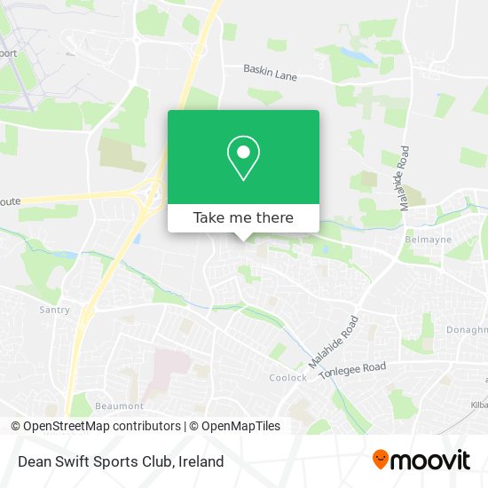Dean Swift Sports Club map