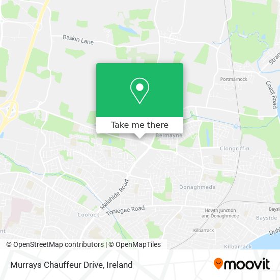 Murrays Chauffeur Drive map