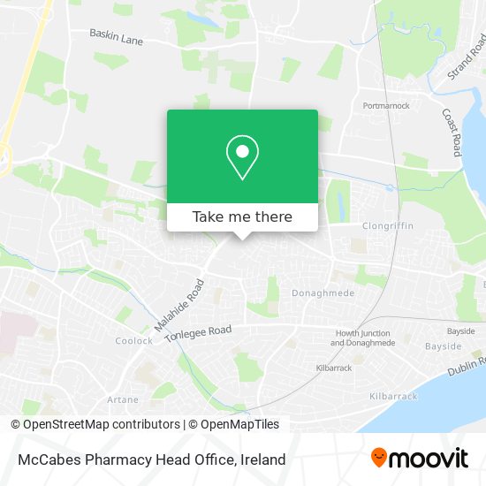McCabes Pharmacy Head Office map