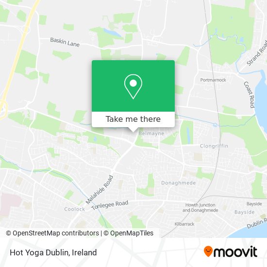 Hot Yoga Dublin map