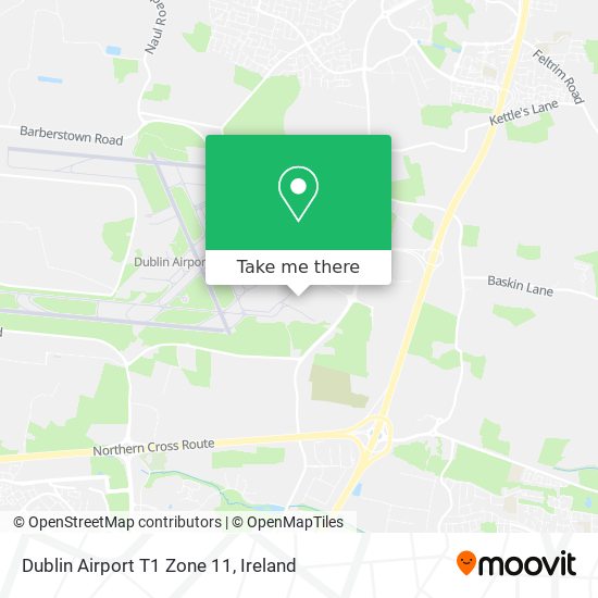 Dublin Airport T1 Zone 11 map