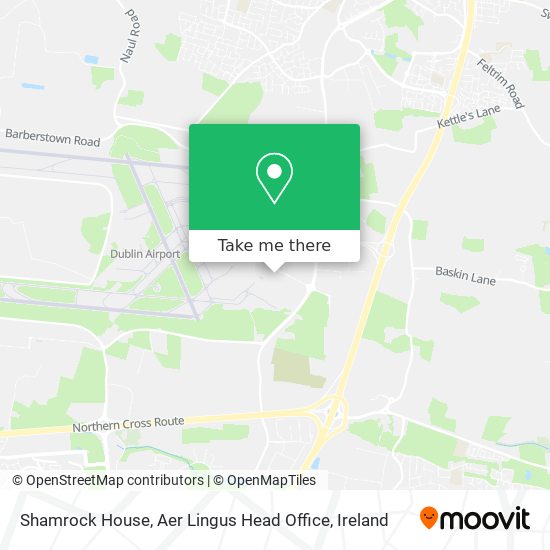 Shamrock House, Aer Lingus Head Office map