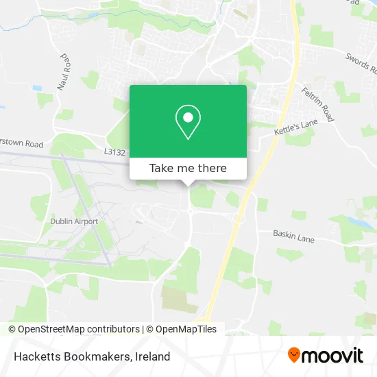 Hacketts Bookmakers map