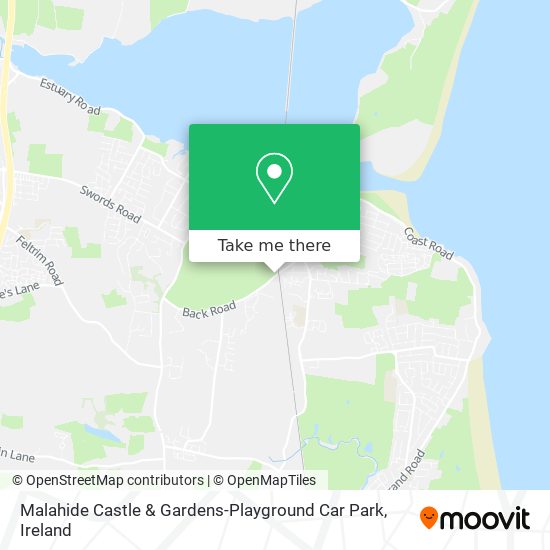 Malahide Castle & Gardens-Playground Car Park map