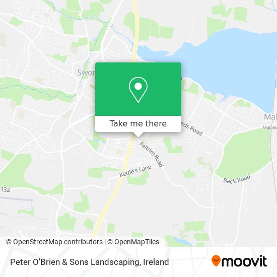 Peter O'Brien & Sons Landscaping map