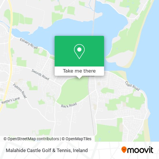 Malahide Castle Golf & Tennis map