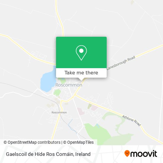 Gaelscoil de Híde Ros Comáin map