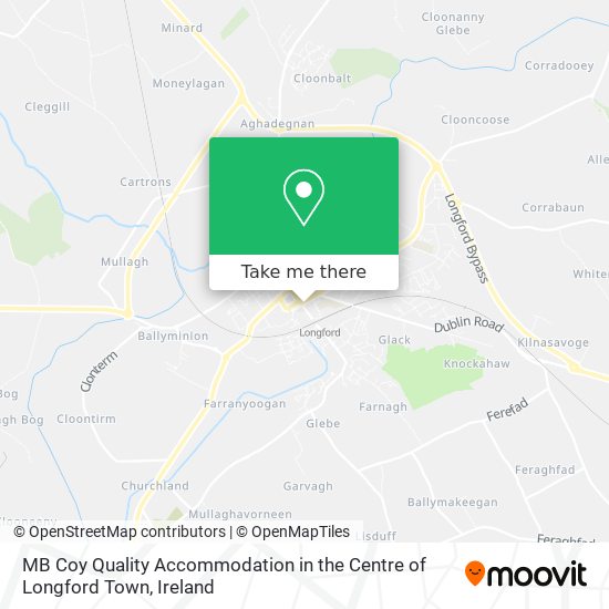 MB Coy Quality Accommodation in the Centre of Longford Town map