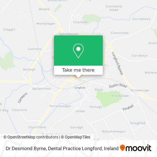 Dr Desmond Byrne, Dental Practice Longford map