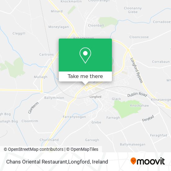 Chans Oriental Restaurant,Longford map