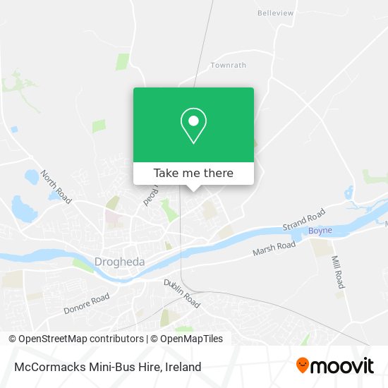 McCormacks Mini-Bus Hire map