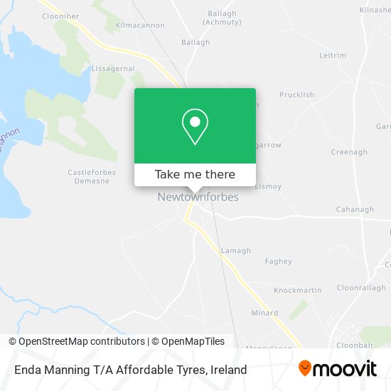 Enda Manning T / A Affordable Tyres map
