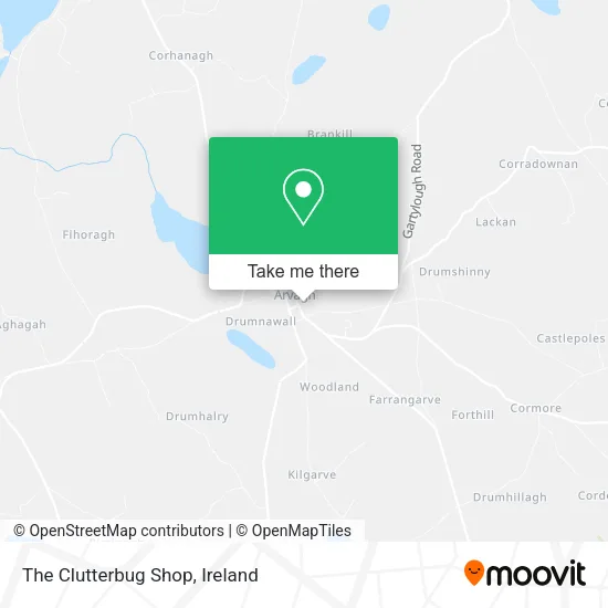 The Clutterbug Shop map