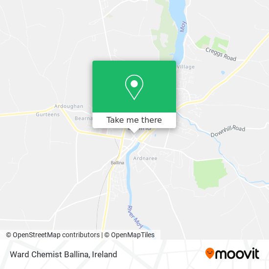 Ward Chemist Ballina map