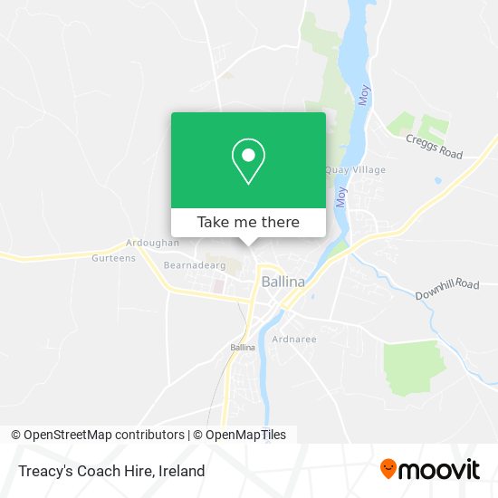 Treacy's Coach Hire map