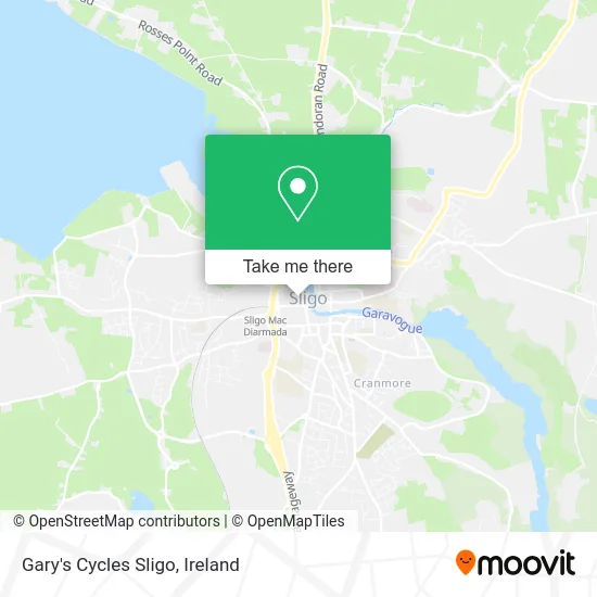 Gary's Cycles Sligo map