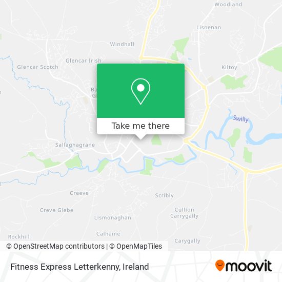Fitness Express Letterkenny map