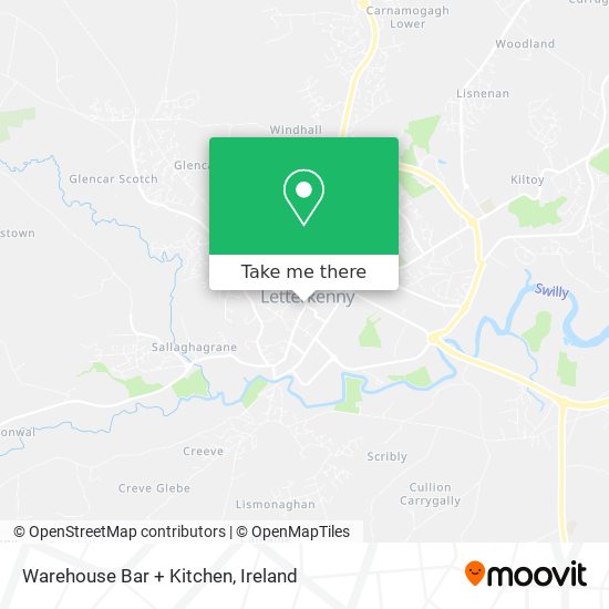 Warehouse Bar + Kitchen map