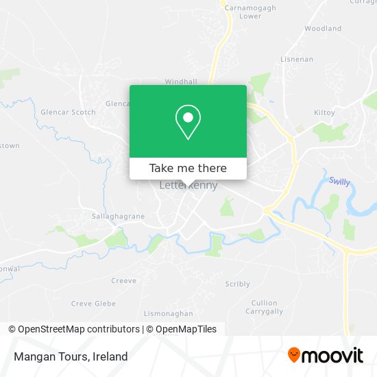 Mangan Tours map