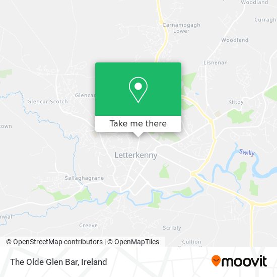 The Olde Glen Bar map
