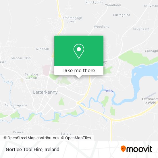 Gortlee Tool Hire map