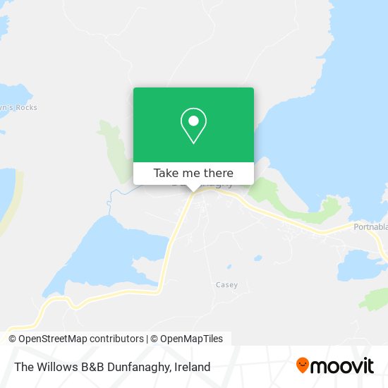 The Willows B&B Dunfanaghy map