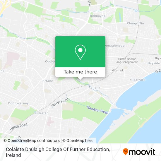 Coláiste Dhúlaigh College Of Further Education map