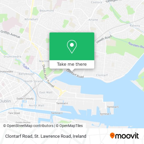 Clontarf Road, St. Lawrence Road map