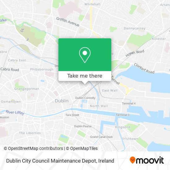 Dublin City Council Maintenance Depot map