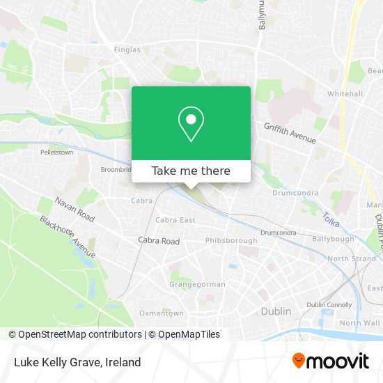 Luke Kelly Grave map