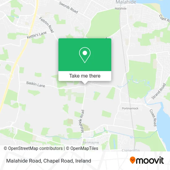 Malahide Road, Chapel Road map
