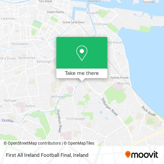 First All Ireland Football Final map
