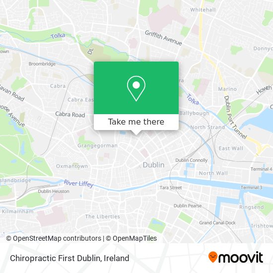 Chiropractic First Dublin map