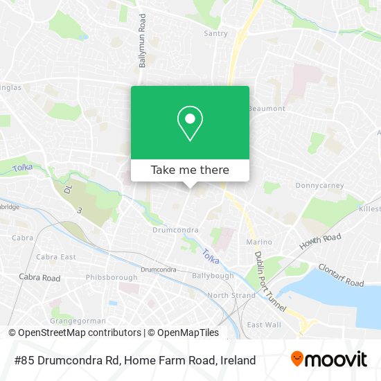 #85 Drumcondra Rd, Home Farm Road map