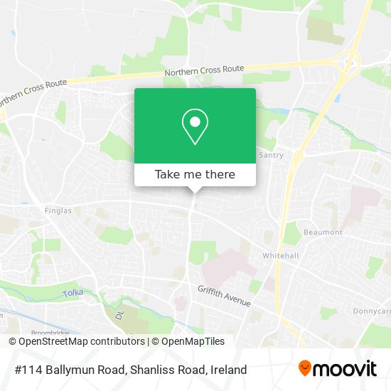 #114 Ballymun Road, Shanliss Road map