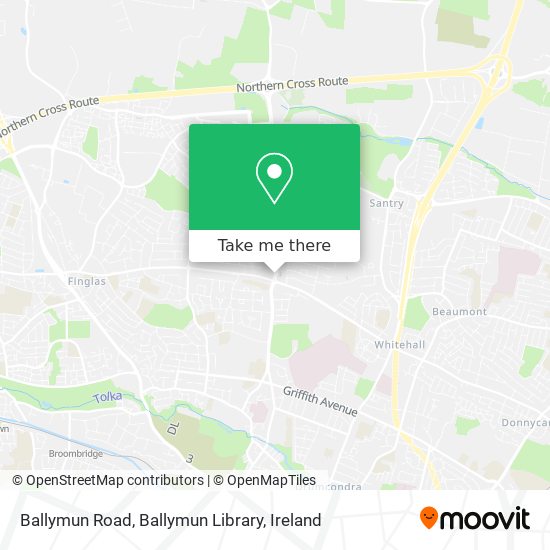 Ballymun Road, Ballymun Library plan