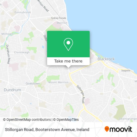 Stillorgan Road, Booterstown Avenue map