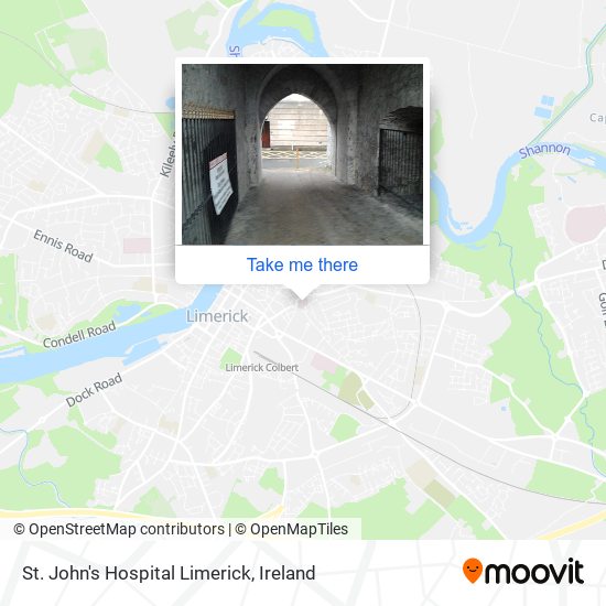St. John's Hospital Limerick map