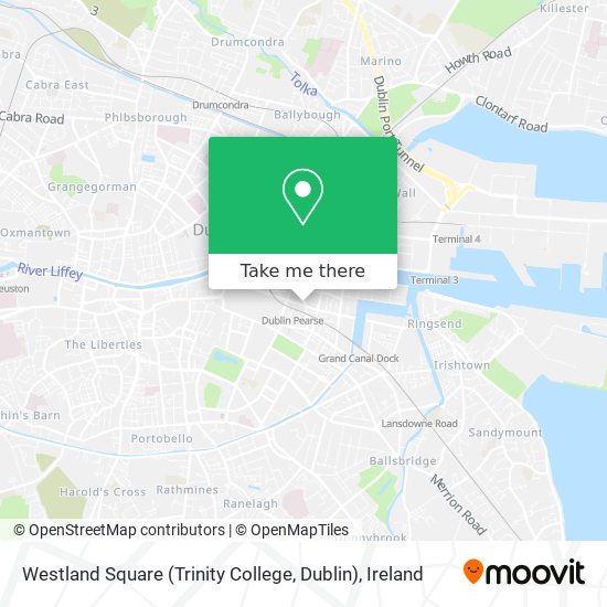 Westland Square (Trinity College, Dublin) map