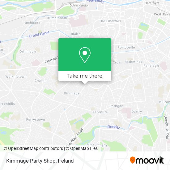 Kimmage Party Shop map