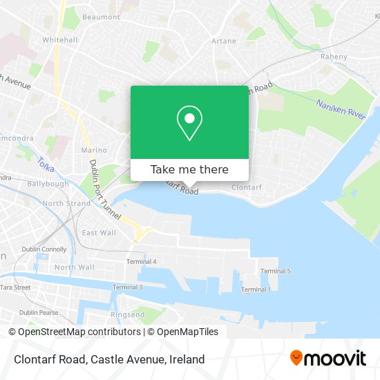 Clontarf Road, Castle Avenue map
