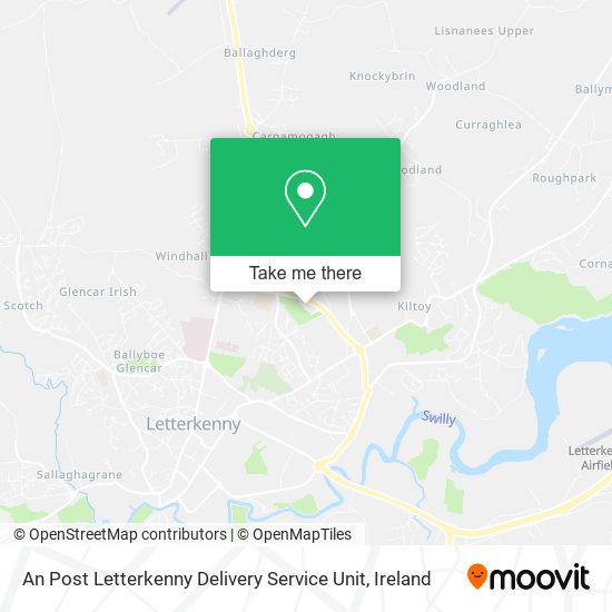 An Post Letterkenny Delivery Service Unit map