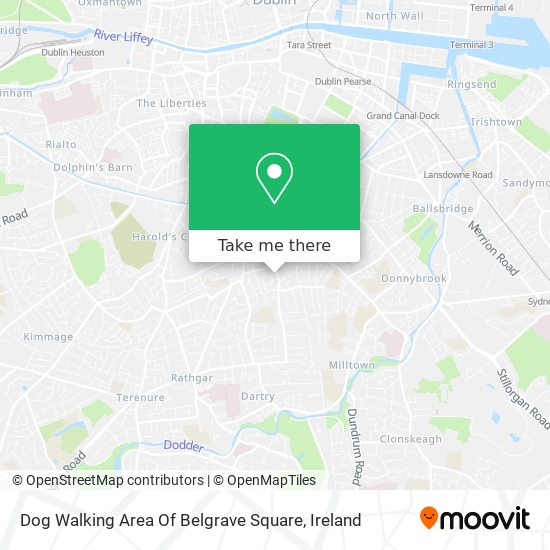 Dog Walking Area Of Belgrave Square map