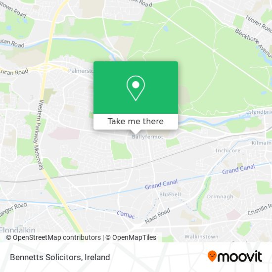 Bennetts Solicitors map