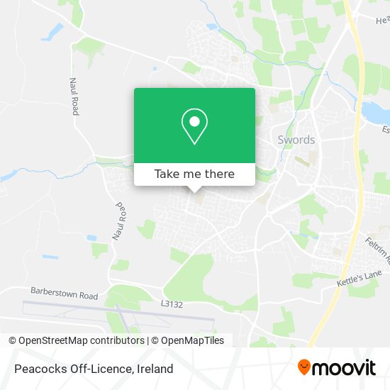 Peacocks Off-Licence map