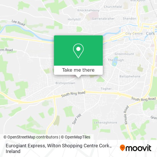 Eurogiant Express, Wilton Shopping Centre Cork. map