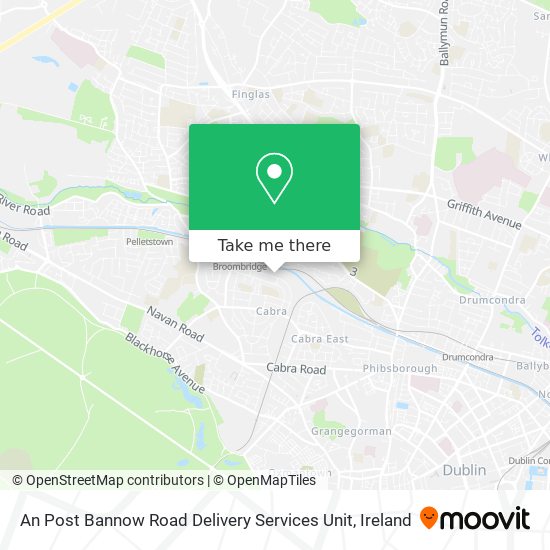 An Post Bannow Road Delivery Services Unit map