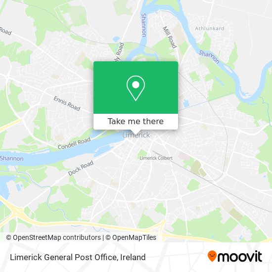 Limerick General Post Office map