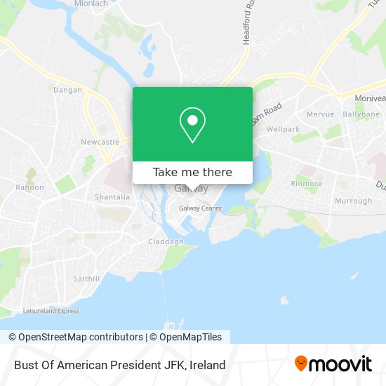 Bust Of American President JFK map
